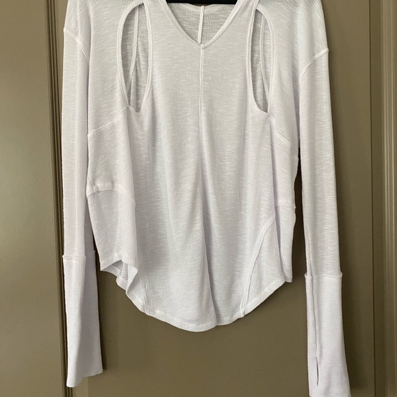 White Long Sleeve Free People Movement - Picture 2 of 3